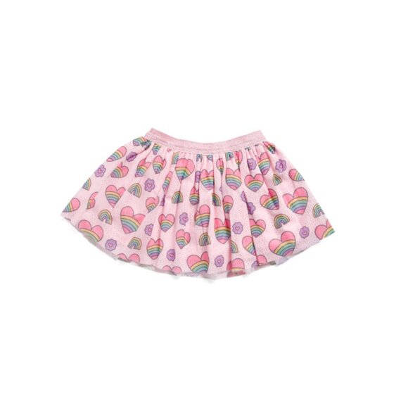SWEET WINK Pink Girls Rainbow Heart Patterned Tutu - Picture 2 of 2